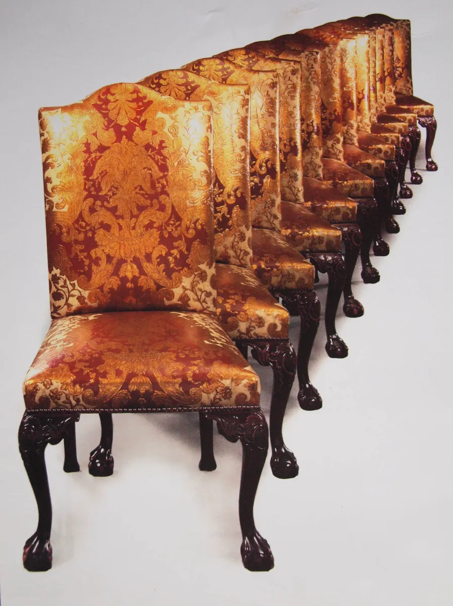 Dining room chairs with cordovan leather